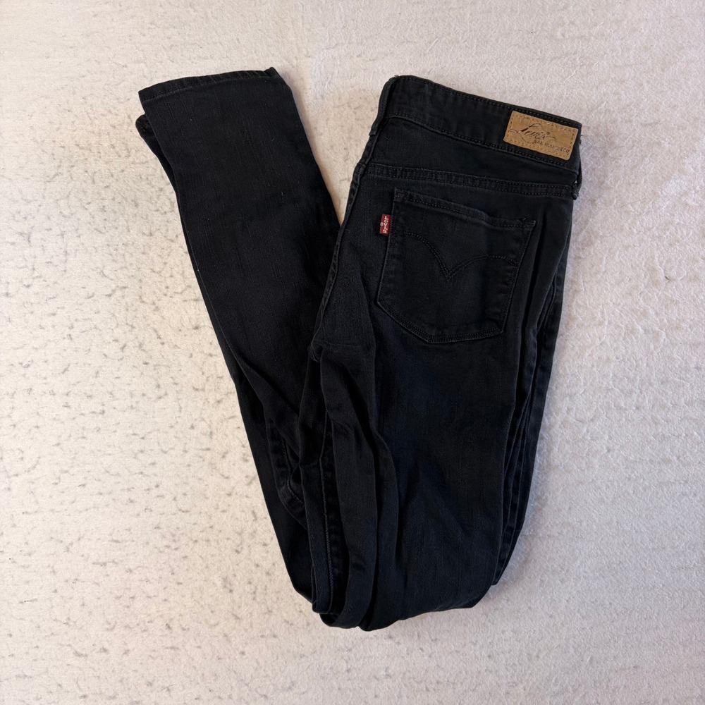 Levi's Slight Curve Skinny Jeans Womens 4/27 Black Modern Rise Stretch